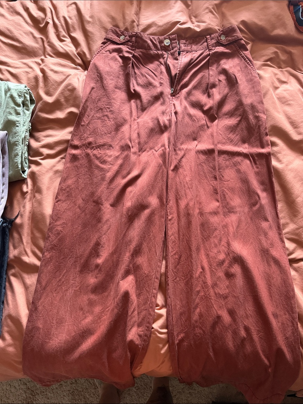 a.n.a Rust-Tone Wide Leg Pants